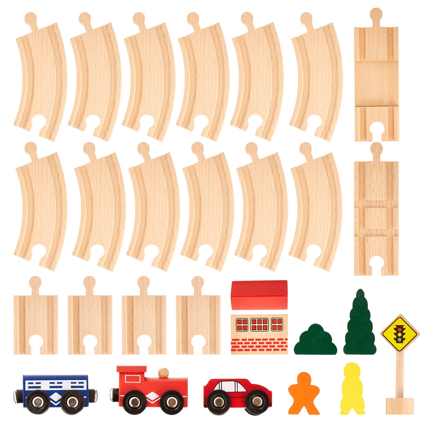 Toys play Figure 8 Wooden Train Set