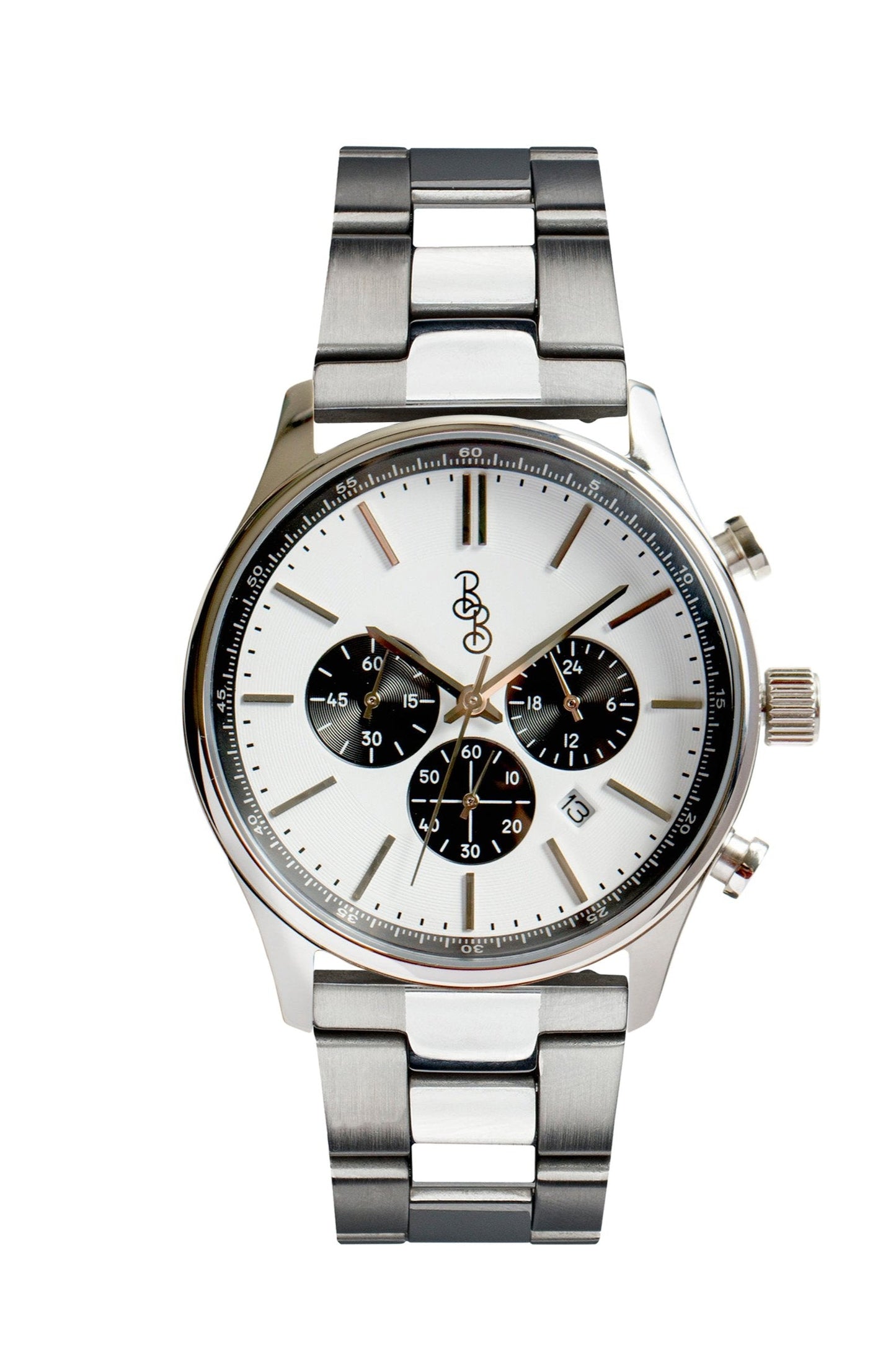 wristwatch White and Black Chronograph