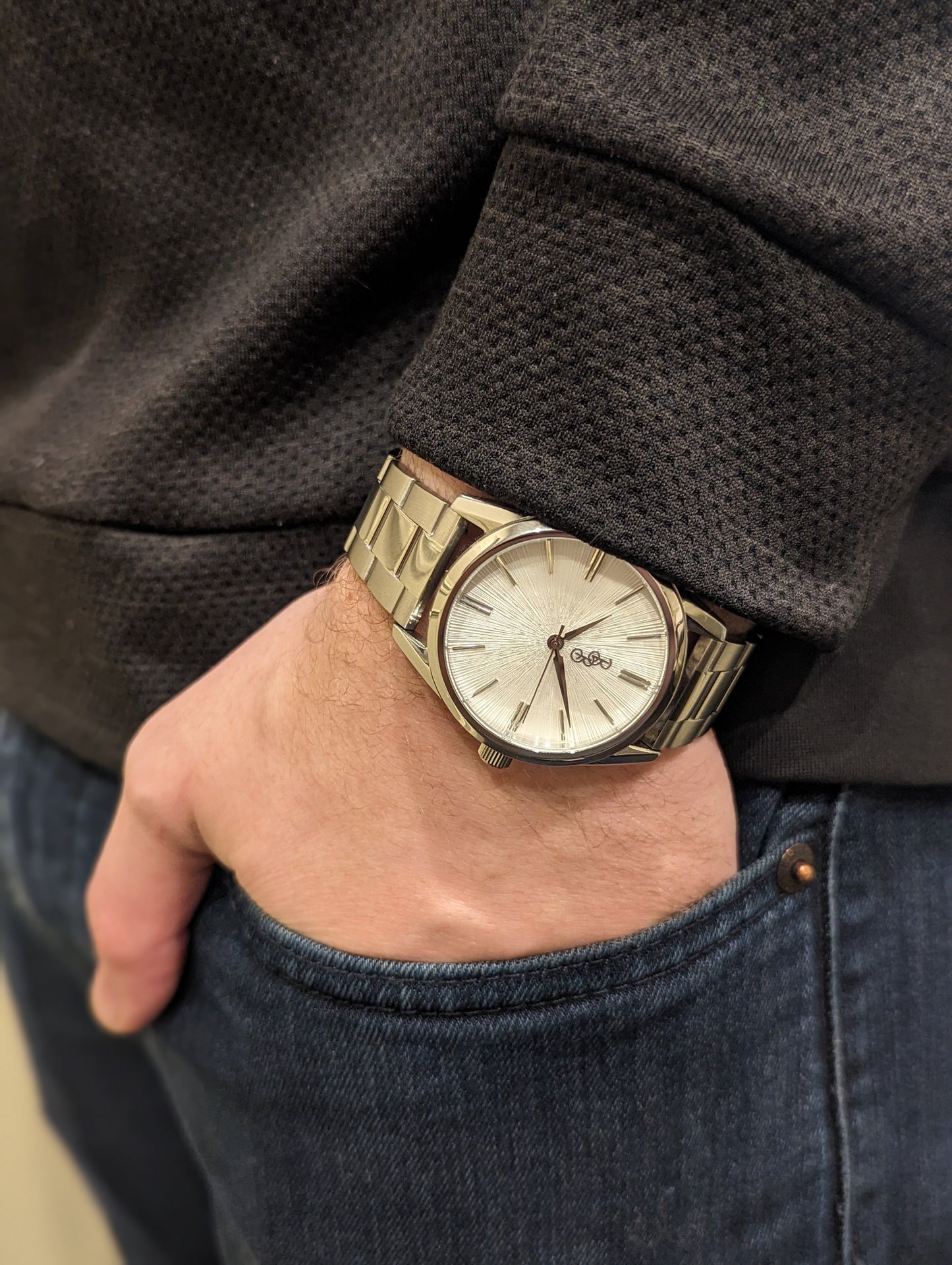 wristwatch White Sunburst Watch