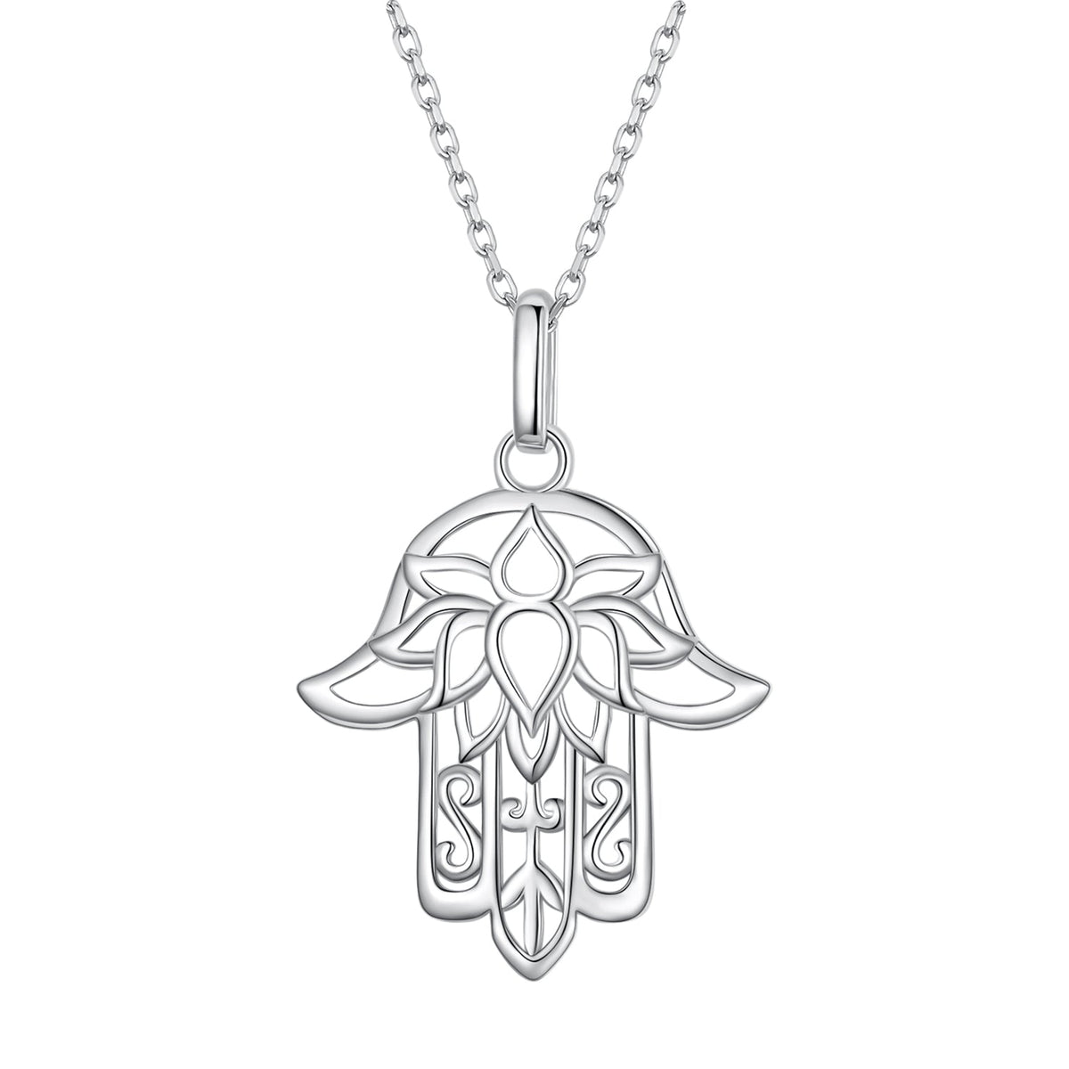 S925 Sterling Silver Plated Platinum Adjustable Necklace for Women