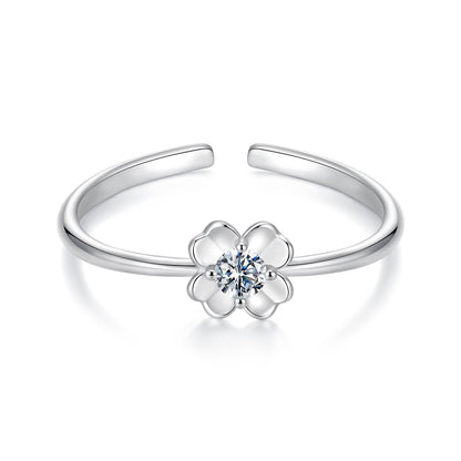 925 Sterling Silver Moissanite Ring Size E for Women