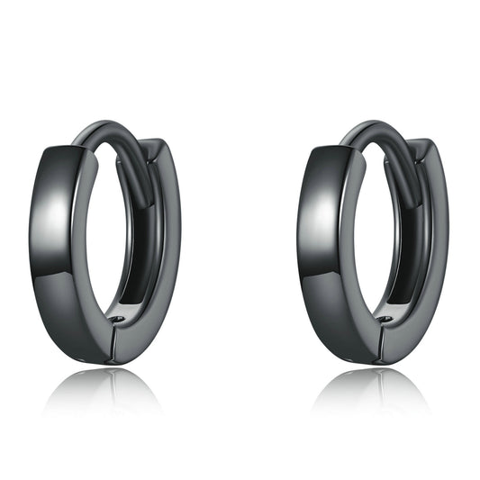 925 Sterling Silver & Plated Black Gold Earrings