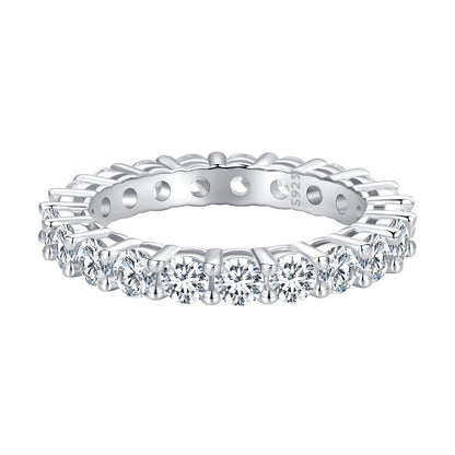 925 Sterling Silver Moissanite 0.1ct Ring Size 6 for Women
