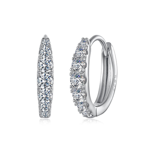 925 Sterling Silver + Moissanite earring for Women