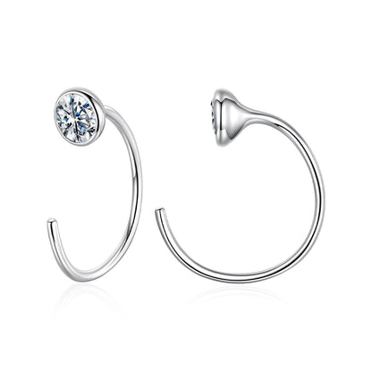 925 Sterling Silver Moissanite 0.3 Carat Earrings for Women
