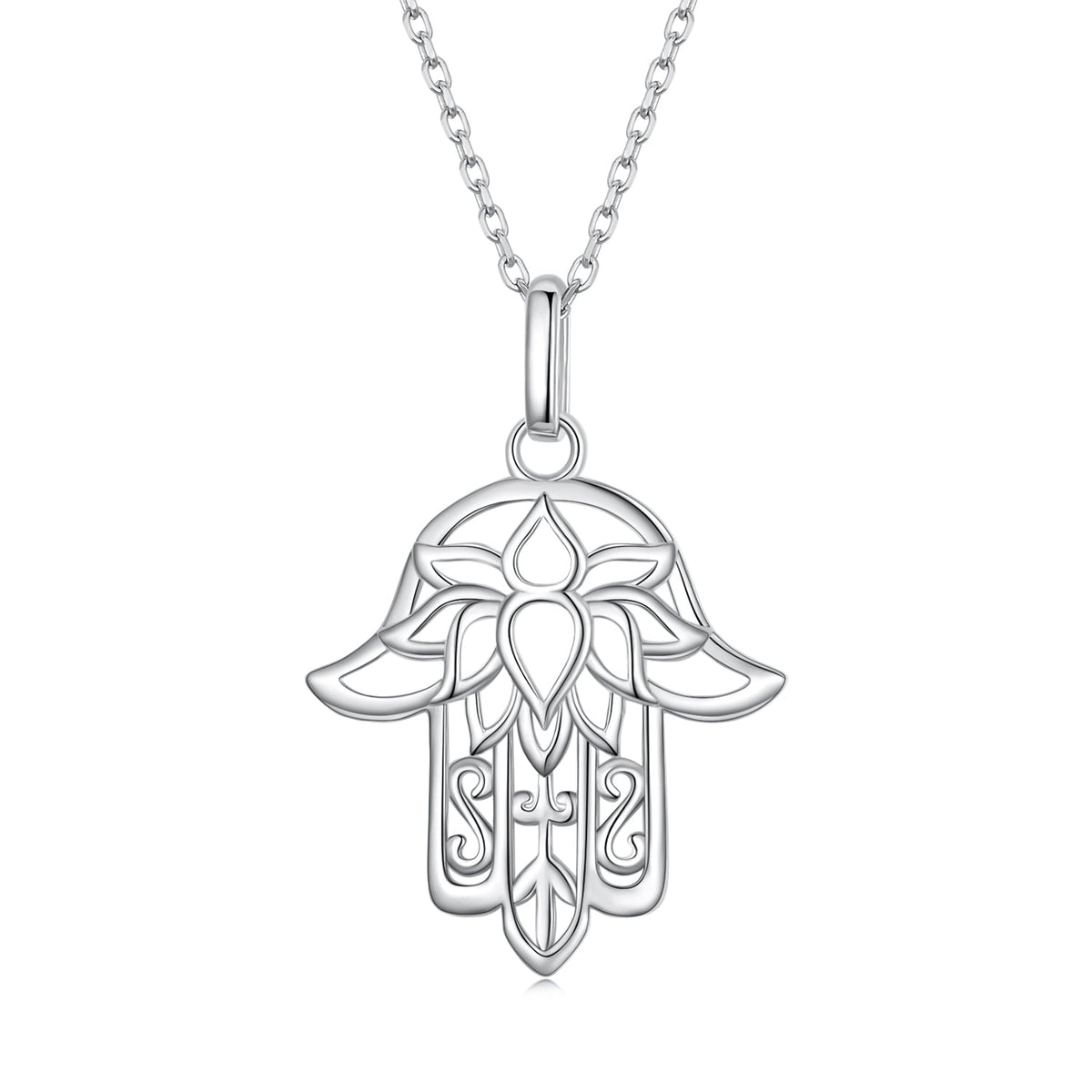 S925 Sterling Silver Plated Platinum Adjustable Necklace for Women