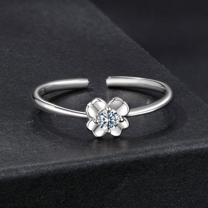 925 Sterling Silver Moissanite Ring Size E for Women