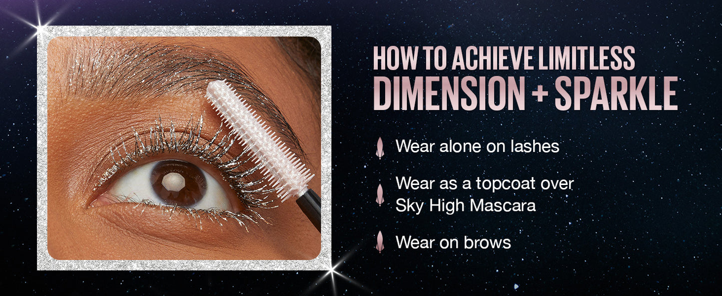 MAYBELLINE Sky High Glitter Mascara, Diamond Effect Eye Makeup for Lashes and Brows