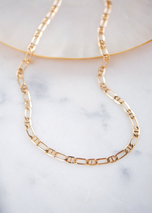 Sale - Gold Filled Fancy Mariners Chain Necklace - Keola