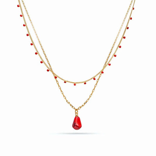 Seed of Life Necklace Set – Pomegranate Seed