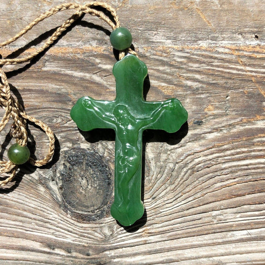 Jade Crucifix Pendant, 4814