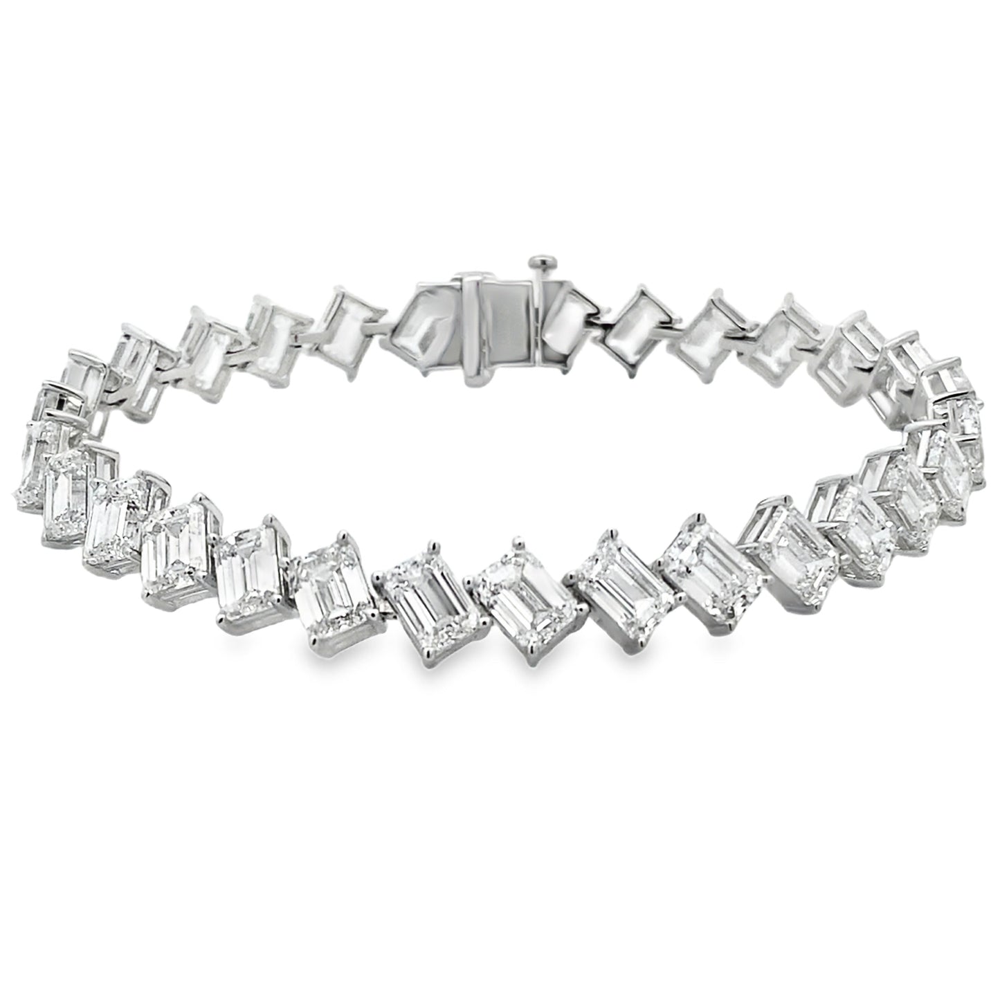 Lab Grown Diamond Tennis Bracelet 14KT White Gold