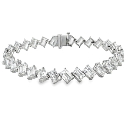 Lab Grown Diamond Tennis Bracelet 14KT White Gold