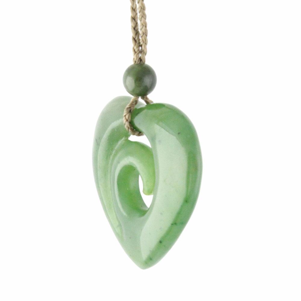 Charms & Pendants jewelry Jade Pendant, Koru-Heart - HNW-2890