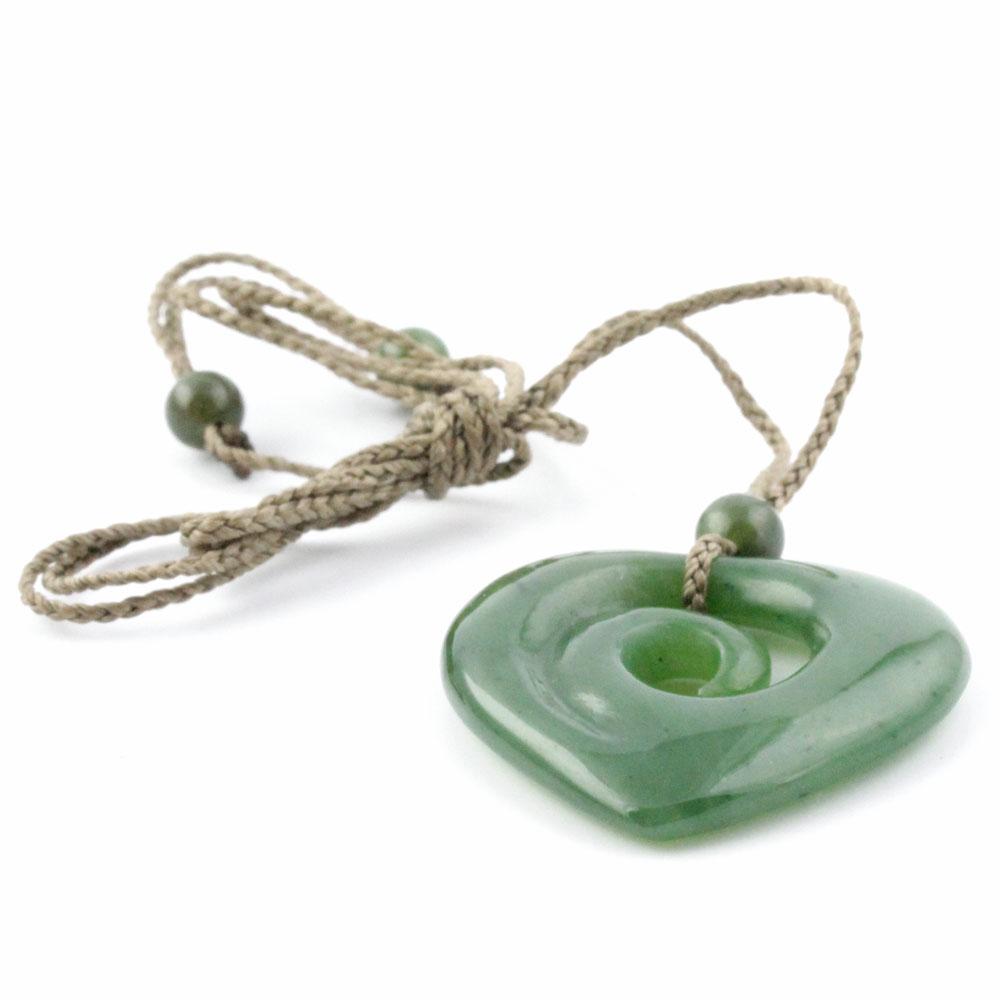 Charms & Pendants jewelry Jade Pendant, Koru-Heart - HNW-2890
