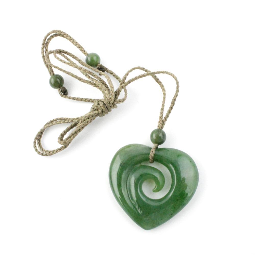 Charms & Pendants jewelry Jade Pendant, Koru-Heart - HNW-2890