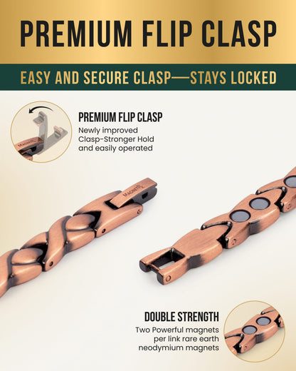 Ultra Strength Copper Magnetic Therapy Anklet for Women