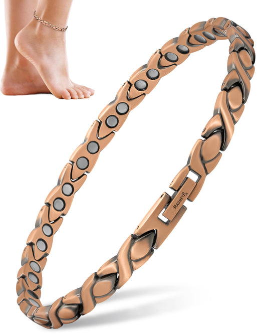 Ultra Strength Copper Magnetic Therapy Anklet for Women