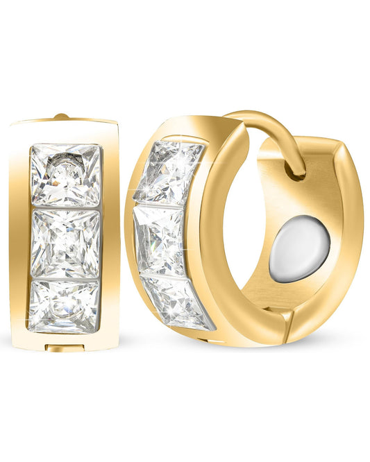 Crystal Magnetic Therapy Earrings for Women (Gold)