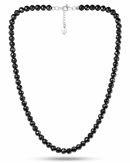 Magnetic Hematite Necklace (6mm Faceted Beads)