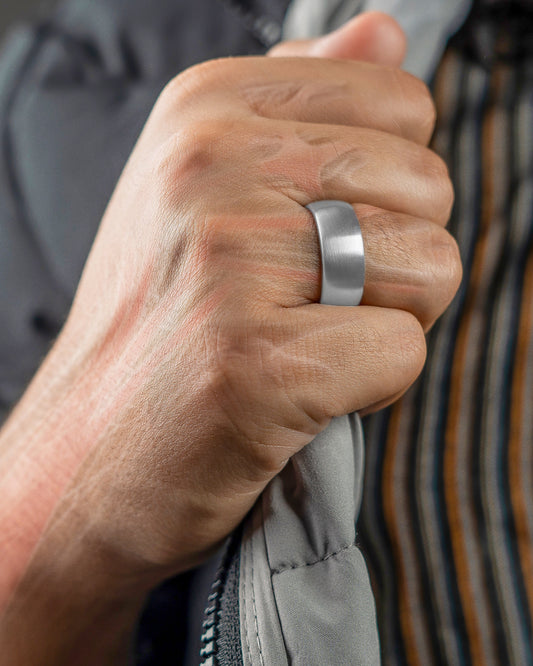 Magnetic Therapy Ring (Brushed Silver)