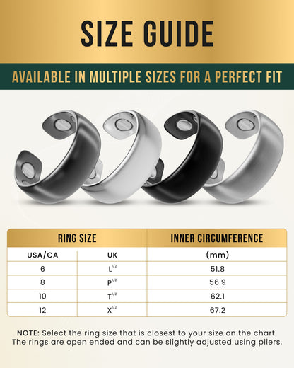 Magnetic Therapy Ring (Gunmetal Gray)