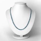 33.24 Carat Genuine Blue Diamond 14K White Gold Necklace