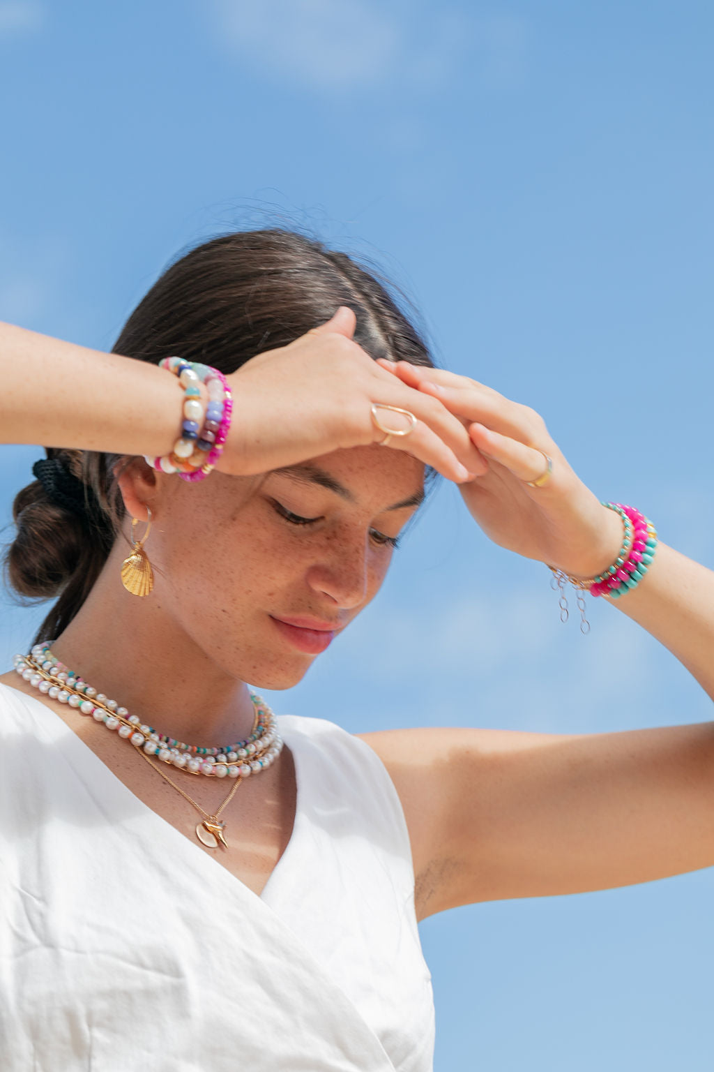 Sale - Rainbow Mixed Opal Necklace - Kalei