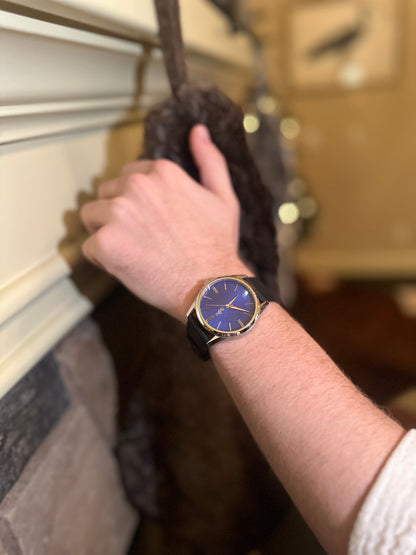 wristwatch Blue Sunburst Watch