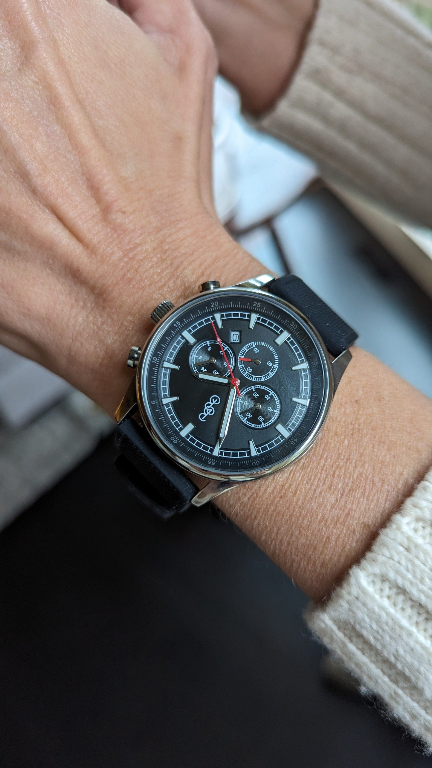 wristwatch Black Sport Chronograph