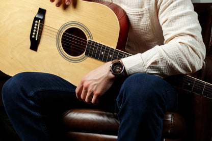 wristwatch Brown Retro Chronograph