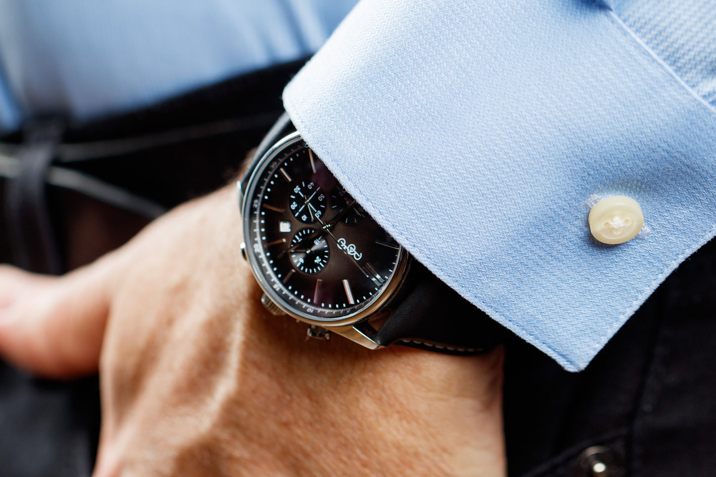 wristwatch Gray Retro Chronograph