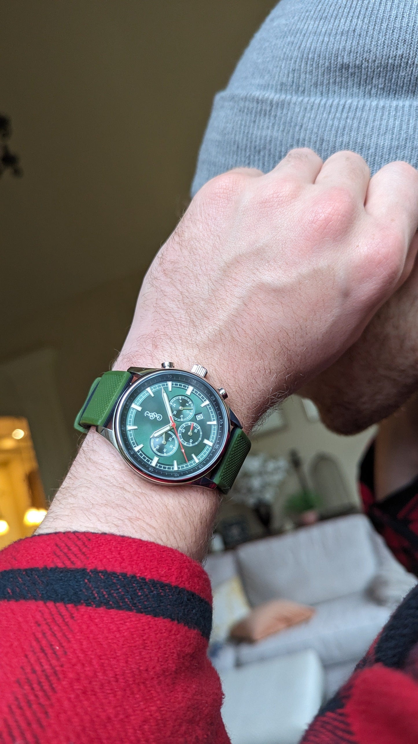 wristwatch Green Sport Chronograph
