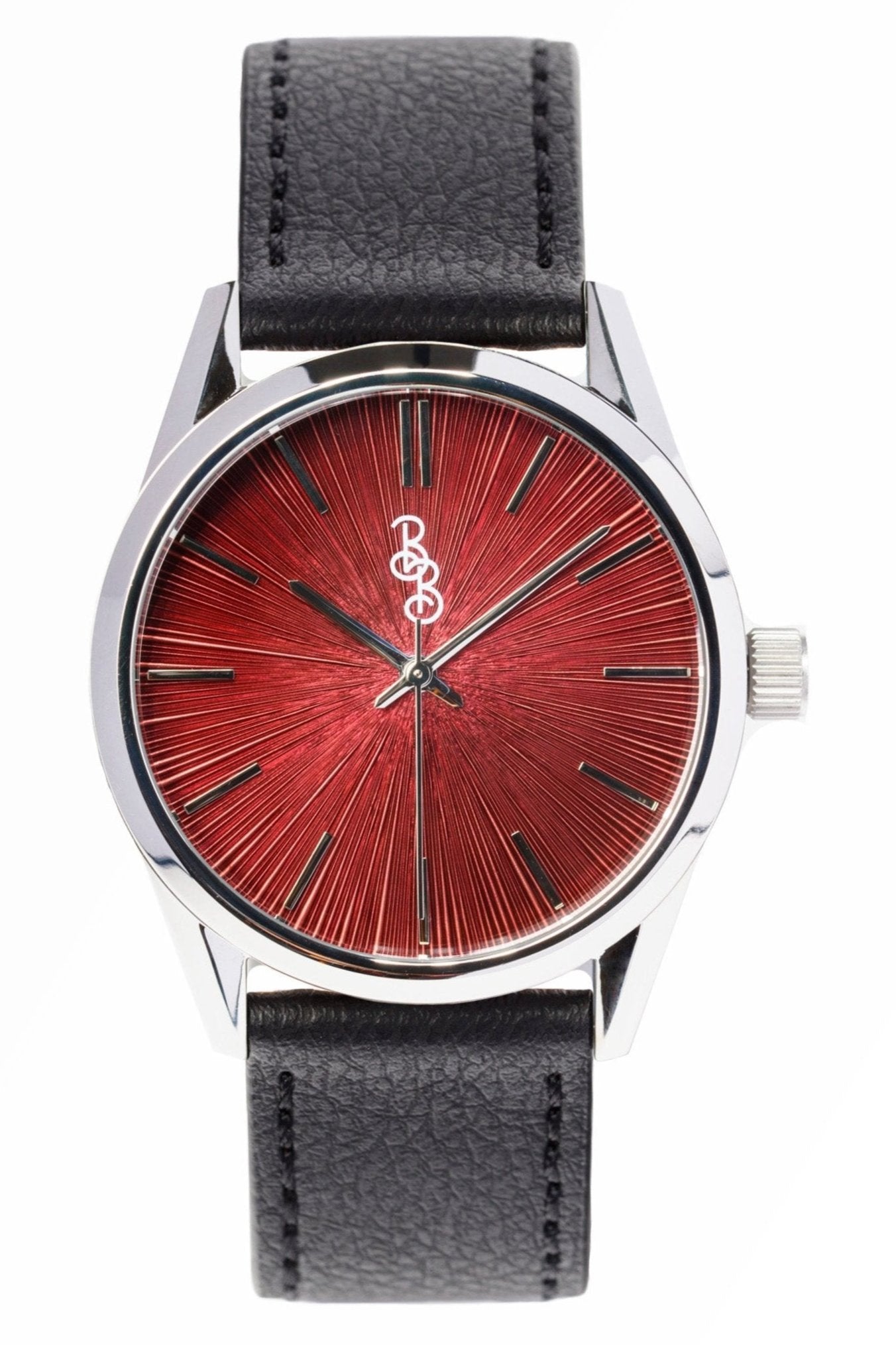 wristwatch Burgundy Sunburst Watch
