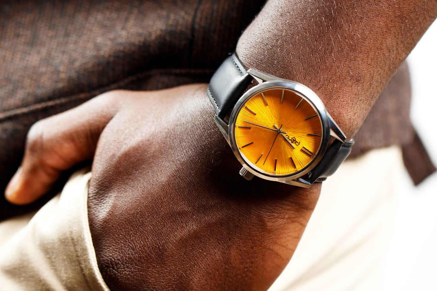 wristwatch Yellow Sunburst Watch