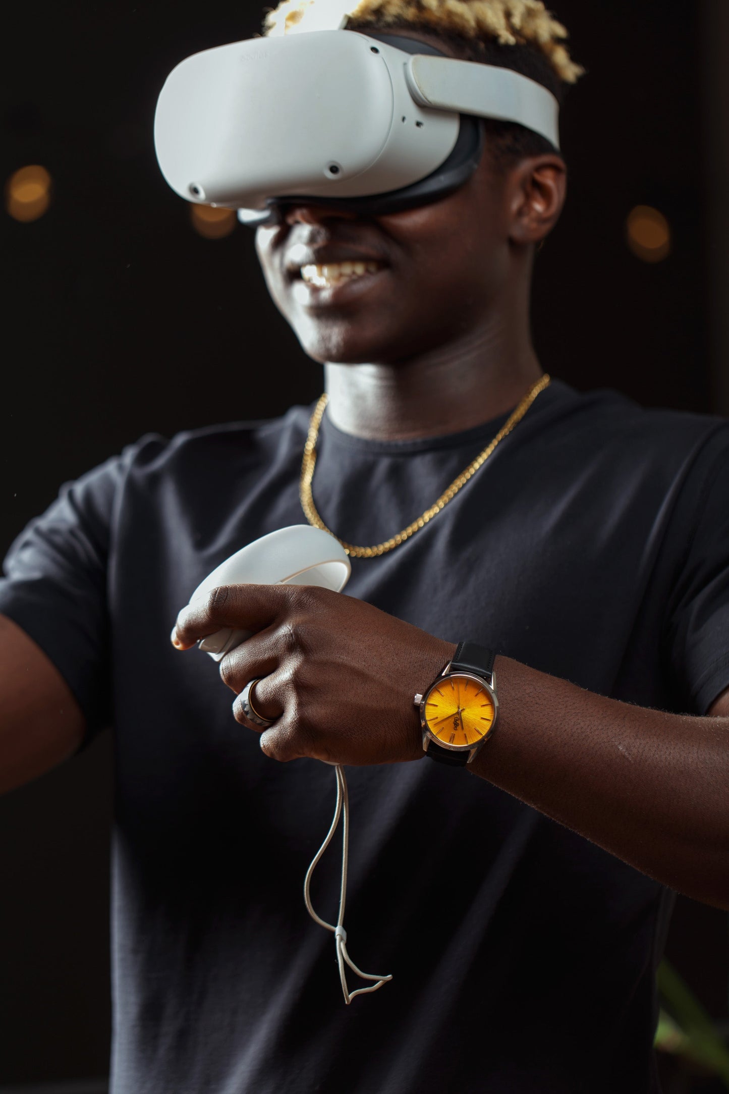 wristwatch Yellow Sunburst Watch