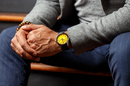 wristwatch Yellow Sunburst Watch