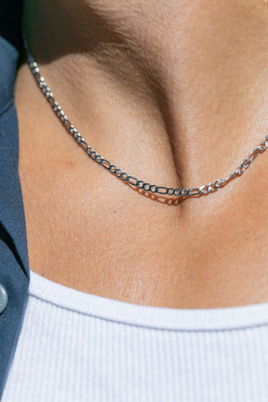 Unisex Men's Stainless Steel Figaro Chain - Kilohana